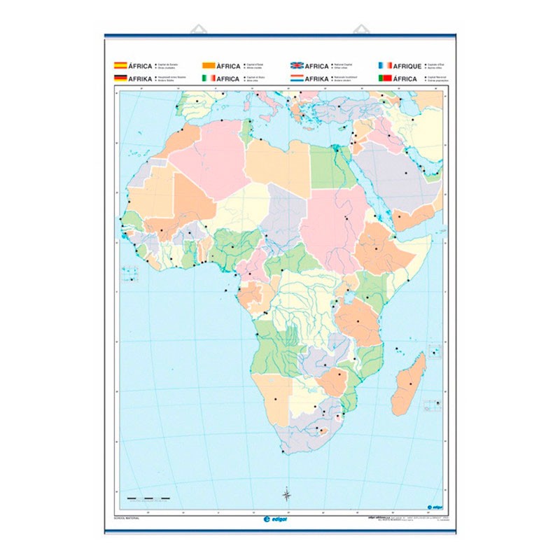 Mapa Mudo Fisico Politico Africa