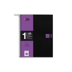 Cuaderno A4 Note Book 1Polipropileno Violeta 80 Hojas Cuadernos Tamaño A4 Cuadernos Acabado  Espiral Cuadernos Tipo de Tapa Tapa Plástica Cuadernos Presentación Cuadriculado 5X5