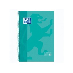 Cuaderno A4 Oxford Touch Microperforado 5x5 Menta 80Hojas Cuadernos Tamaño A4 Cuadernos Acabado  Espiral Cuadernos Tipo de Tapa Tapa Extradura Cuadernos Presentación Cuadriculado 5X5