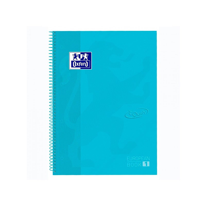 Cuaderno A4 Oxford Touch Microperforado 5x5 Azul Pastel 80Hojas