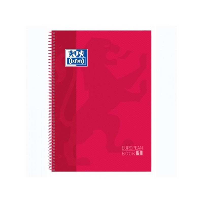Cuaderno a4 Oxford Touch Microperforado 5mm Rojo 80Hojas