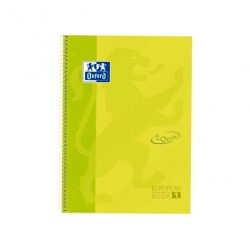 Cuaderno A4 Oxford Touch Microperforado 5x5 Lima 80Hojas Cuadernos Tamaño A4 Cuadernos Acabado  Espiral Cuadernos Tipo de Tapa Tapa Extradura Cuadernos Presentación Cuadriculado 5X5