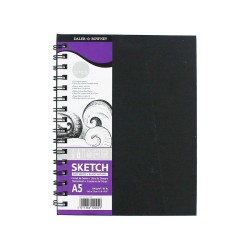 Cuaderno de Bocetos a5 Espiral Blanco Natural 100 gr 54 Hojas