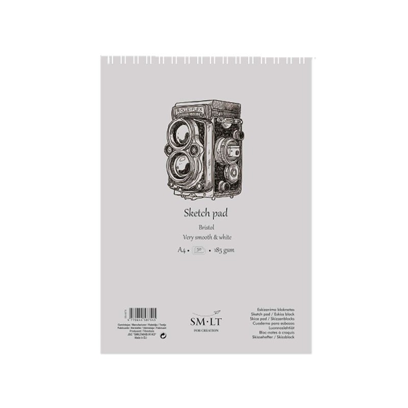 Cuaderno de Bocetos a4 Papel Bristol 185 grs 50 Hojas