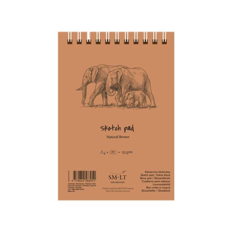 Cuaderno de Bocetos a4 Kraft 135 grs 80 Hojas