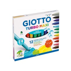 Rotuladores Giotto Punta Gorda Turbo Maxi 12 Colores Rotuladores Colores Básicos Rotuladores Tipo Punta Gorda Rotuladores Presentación  Packs Rotuladores Estilo Base De Agua