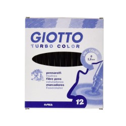 Rotulador Giotto Turbo Color Negro 12 Uds