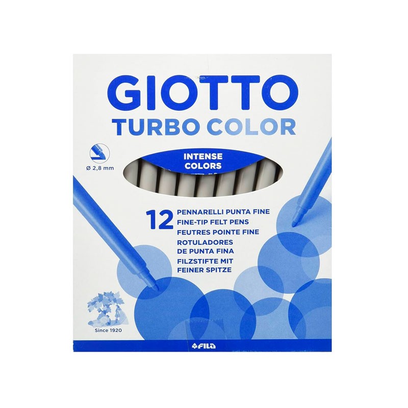 Rotulador Giotto Turbo Color Gris 12 Uds