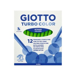 Rotulador Giotto Turbo Color Verde Claro 12 Uds