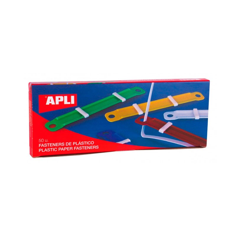 Fastener Plastico Colores Apli 50 Uds