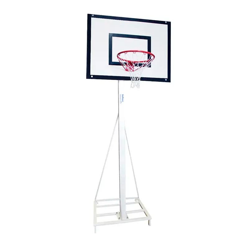 Canastas Minibasket Deluxe Monotubo Tubo 100 Trasladable 2 Ruedas Carro sin tableto ni aro