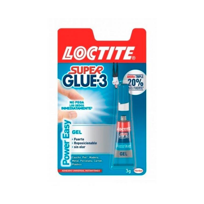 Pegamento Instantaneo Cianocrilato Loctite Super Glue-3 Pure Gel 3Gr