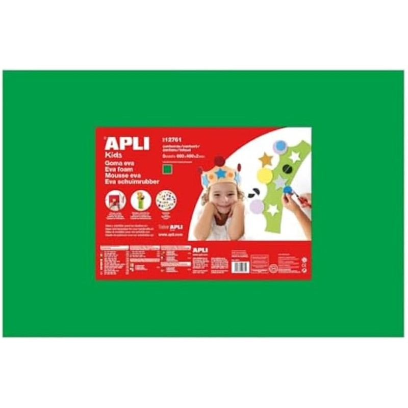 Goma Eva Apli Verde 40x60x2mm