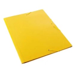 Carpeta con Solapas y Gomas Carton Folio Amarillo