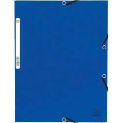 Carpeta de Carton con Gomas 3 Solapas Cartulina Ilustrada a4 Exacompta Azul