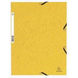 Carpeta de Carton con Gomas 3 Solapas Cartulina Ilustrada a4 Exacompta Amarillo