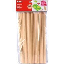 Palo Redondo Apli Madera Pincho 200x3mm 50Uds