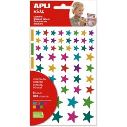 Gomets Apli Estrellas Multicolores Hojas