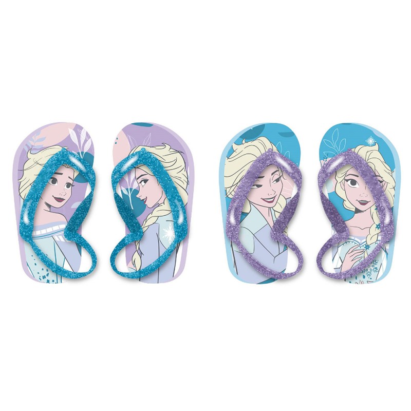 Pack 6 Zuecos De Goma Lila Claro Frozen "Believe"