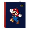 Carpeta Folio 4 Anillas Mixtas Super Mario "World"