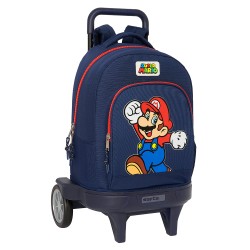 Mochila Grande  Con Ruedas  Compact Evol. Ext. Super Mario "World"