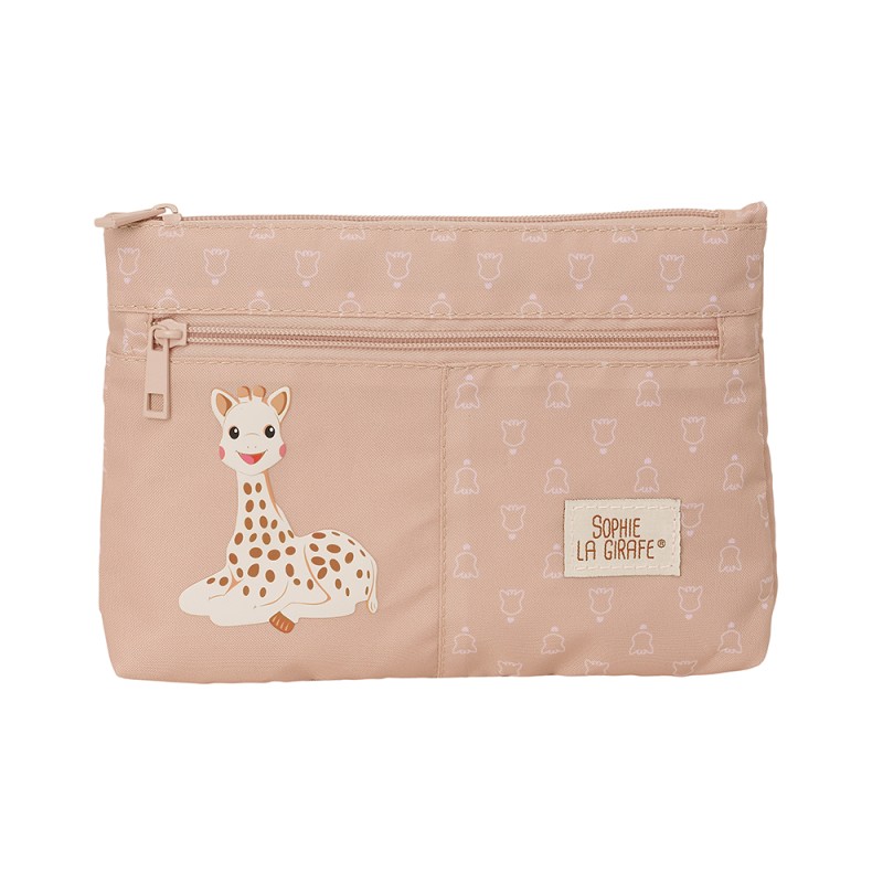 Estuche Grande  2 Cremalleras Sophie La Girafe Cookie