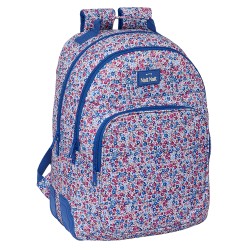 Mochila Grande "Flores Coimbra Azul"