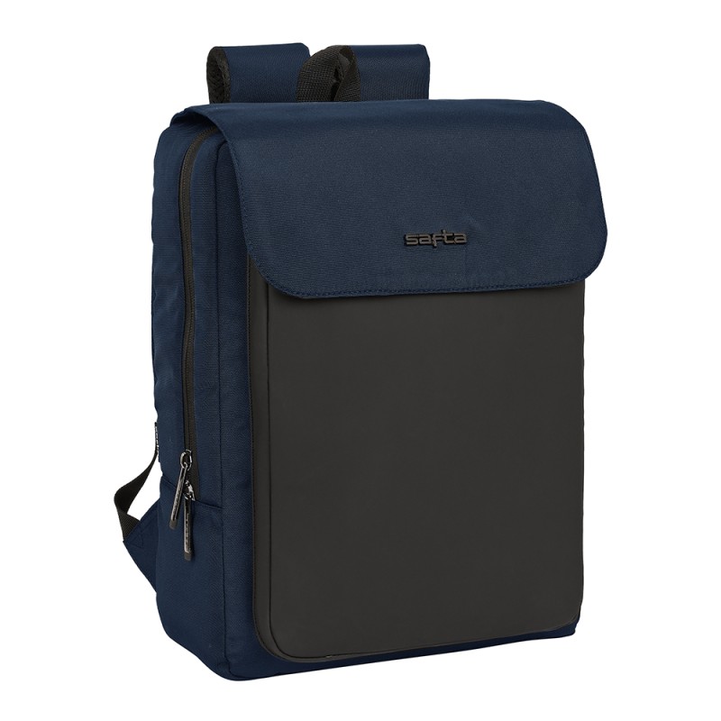 Mochila Con Solapa Portatil 13,3''+Usb Safta Business "Dark Blue"