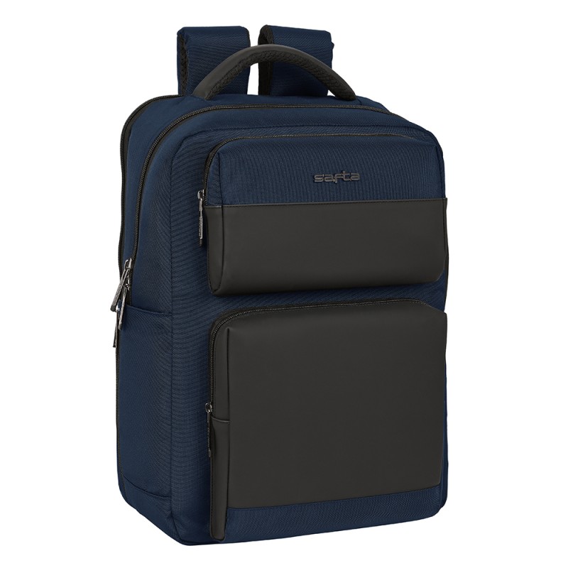 Mochila 2 Bolsillos Portatil 15,6''+Usb Safta Business "Dark Blue"