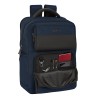 Mochila 2 Bolsillos Portatil 15,6''+Usb Safta Business "Dark Blue"