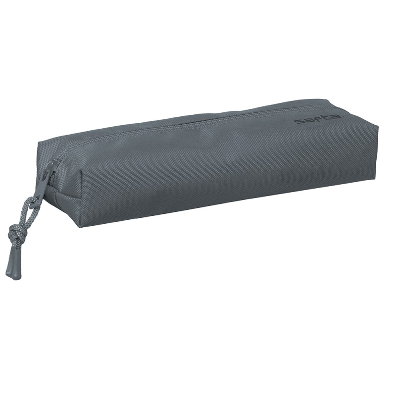 Estuche Rectangular C/Goma Elast. 22Cm Safta "Dark Grey"