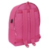 Mochila Doble Para Portatil 15,6"+Usb Munich Basicos "Fucsia"