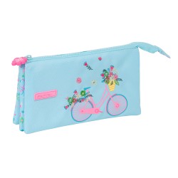 Estuche Triple Reciclado Safta "Bicicleta"