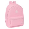 Mochila Doble Para Portatil 15,6"+Usb Real Madrid Chica Rosa