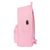 Mochila Doble Para Portatil 15,6"+Usb Real Madrid Chica Rosa