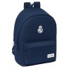 Mochila Doble Para Portatil 15,6"+Usb Real Madrid Chica Marino