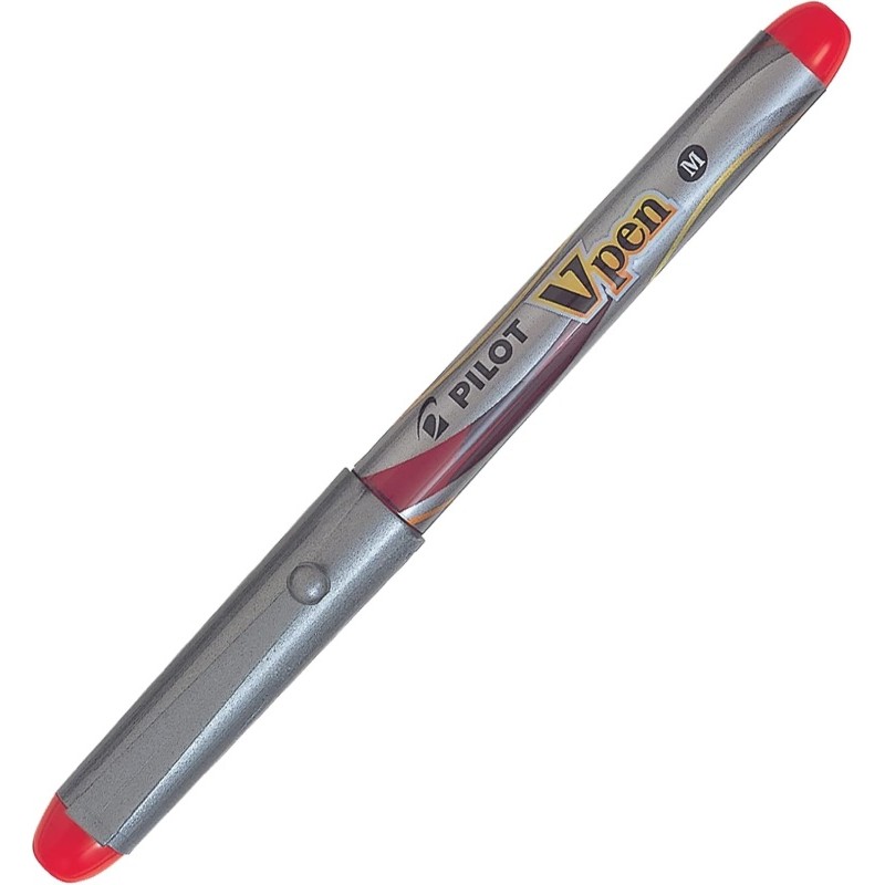 Pluma Estilografica Desechable Vpen Silver Roja