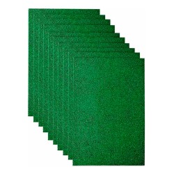 Goma Eva Purpurina Verde 60x40