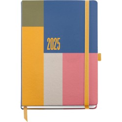 Agenda 2025 Anual MiquelRius Color Block Agendas Vista Semana Vista Horizontal Meses Agenda 12 Meses Agenda Lenguaje Español Tamaño Agenda 12,2 x 16,8 Cms