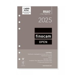 Recambio Agenda 2025 Anual Finocam R597 Meses Agenda 12 Meses Agenda Lenguaje Español Agendas Vista 2 Dias Pagina Tamaño Agenda 11,7 x 18,1 Cms