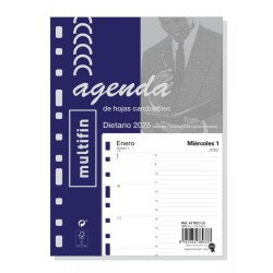 Recambio Agenda 2025 Anual Finocam 3002 Agendas Vista Semana Vista Vertical Meses Agenda 12 Meses Agenda Lenguaje Español Tamaño Agenda 15,5 X 21,3 Cms