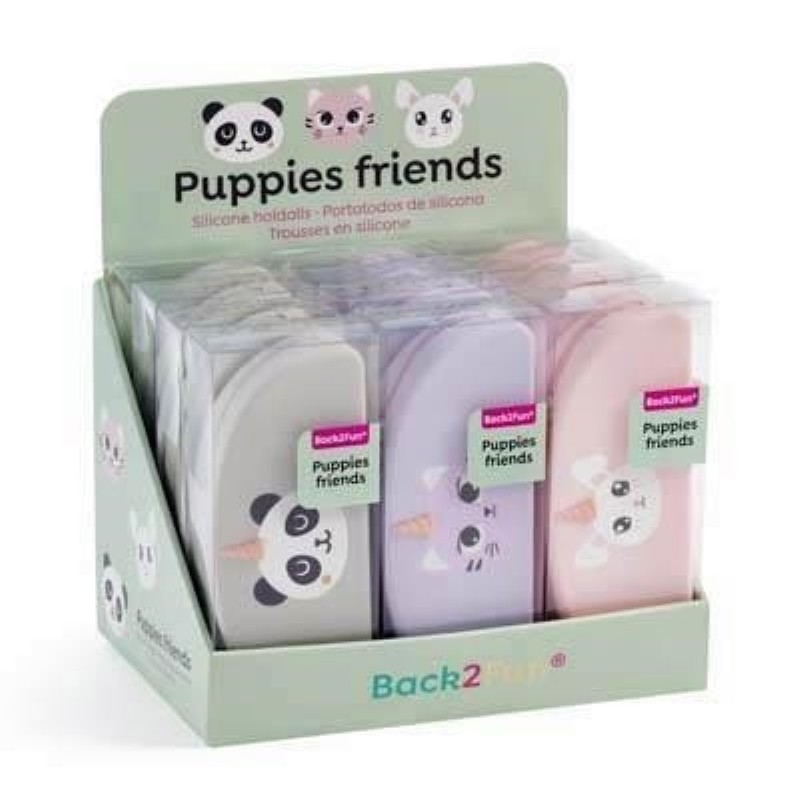 Estuche Silicona Puppies Friends