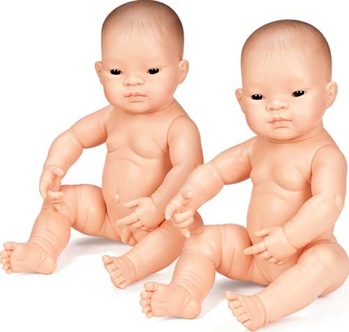 Muñecos recién nacidos asiáticos 40 cm