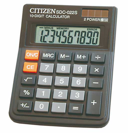 Calculadora Citizen SDC022S 10 dígitos