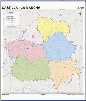 Mapa mudo Castilla La Mancha reverso
