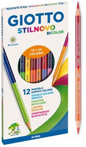 Lápices Giotto bicolor caja de 12 ud