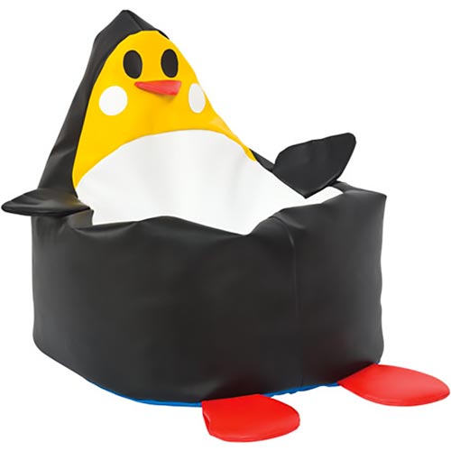 Puf el pingüino negro mullido 60 x 52 x 28 cm