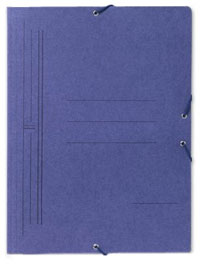 Carpeta cartón folio azul sin solapas