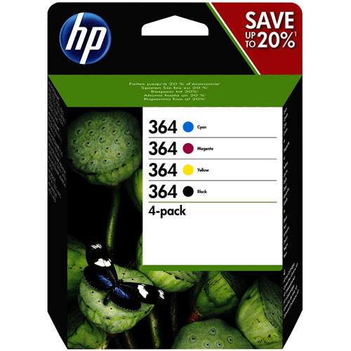 Cartucho HP Inkjet 364 Pack 4 Colores